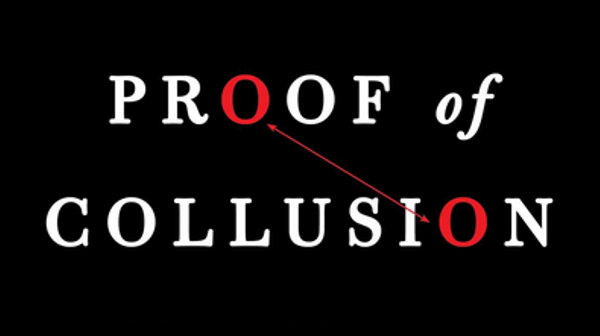 The front cover of the book Proof of Collusion: How Trump Betrayed America by Seth Abramson, published by Simon & Schuster.