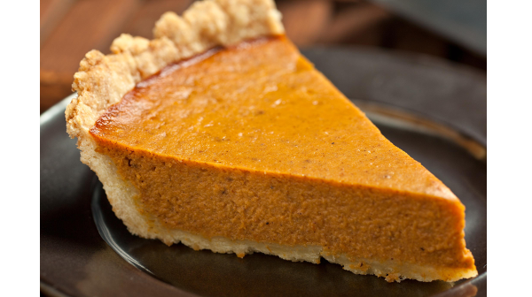 Image of a slice of pumpkin pie