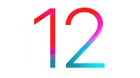 The Apple iOS 12 logo. Copyright Apple, Inc.