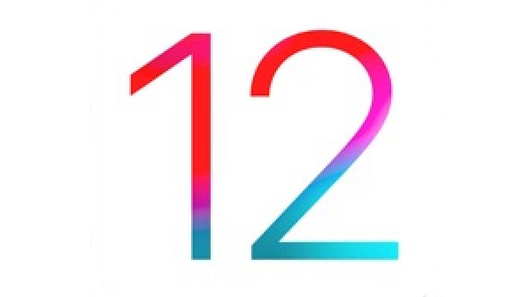 The Apple iOS 12 logo. Copyright Apple, Inc.