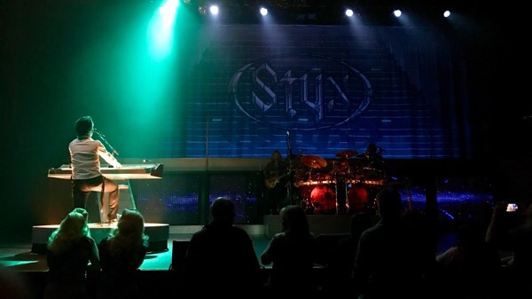 Lawrence Gowan, with his back to the audience, playing 'Khedive', which will be on the upcoming album